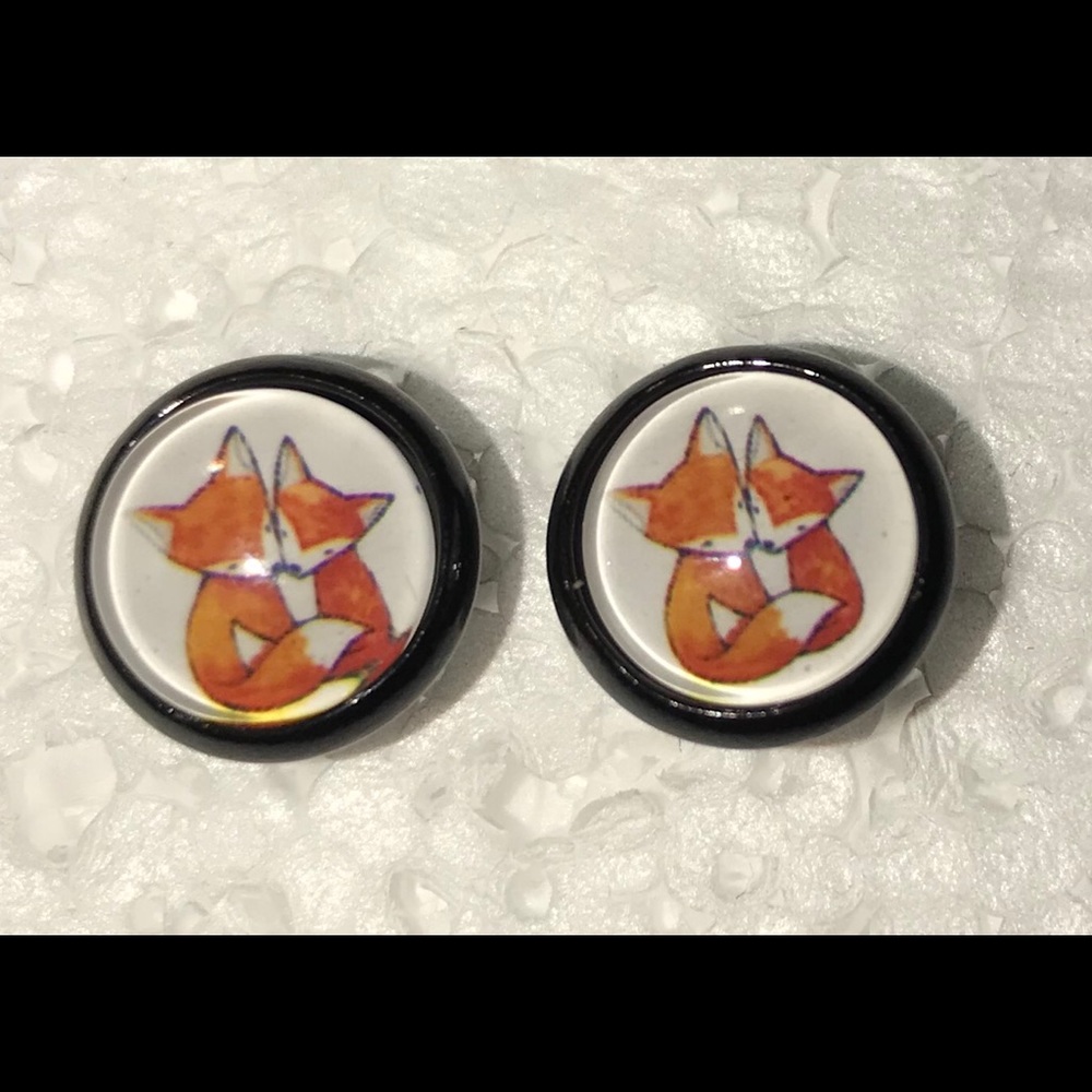 Foxes in Love Stud Earrings